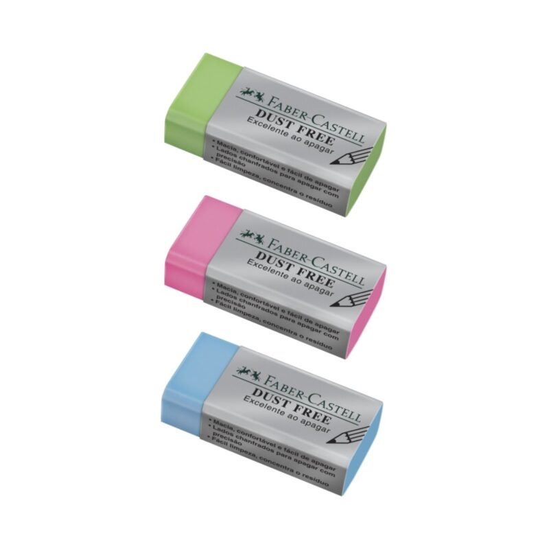 Borracha Dust Free Média Colors 24 Un – Faber-Castell - 2 Borracha Dust Free Média Colors 24 Un – Faber-Castell - 2