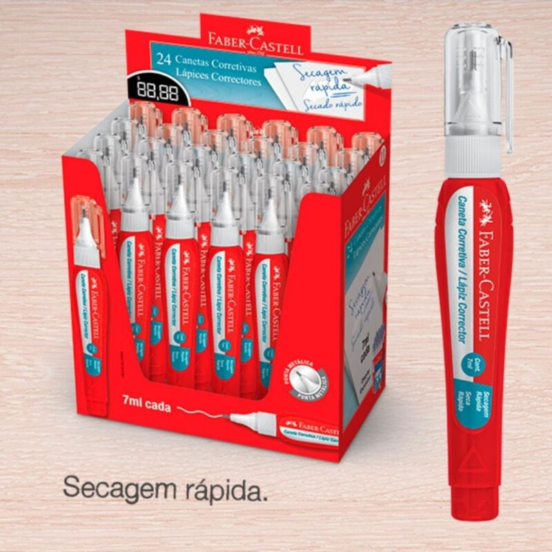 Caneta Corretiva 7ml 24 Un - Faber-Castell - 3 Caneta Corretiva 7ml 24 Un - Faber-Castell - 3