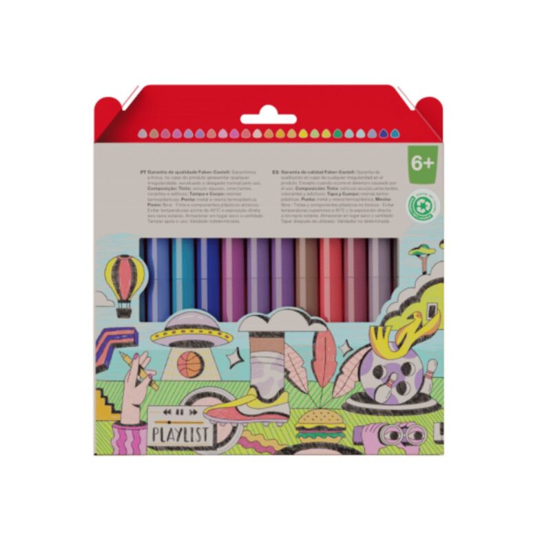 Caneta Fine Pen Colors 0.4mm 24 Cores – Faber-Castell - 2 Caneta Fine Pen Colors 0.4mm 24 Cores – Faber-Castell - 2
