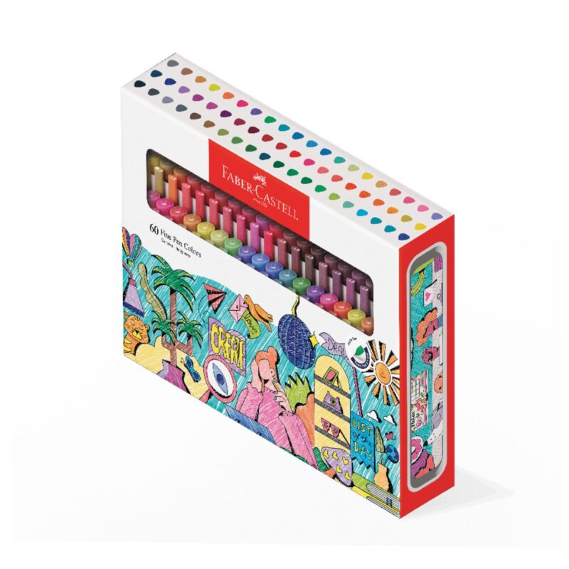 Caneta Fine Pen Colors 0.4mm 60 Cores – Faber-Castell - 2 Caneta Fine Pen Colors 0.4mm 60 Cores – Faber-Castell - 2