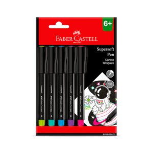 Caneta SuperSoft Pen 1.0mm 5 Cores - Faber-Castell - 1