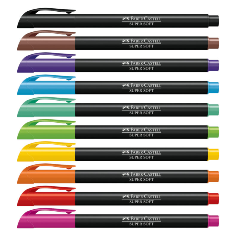 Canetinha Hidrográfica SuperSoft BrushPen 10 Cores – Faber-Castell - 2 Canetinha Hidrográfica SuperSoft BrushPen 10 Cores – Faber-Castell - 2