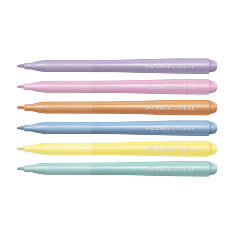 Canetinha Hidrográfica Vai e Vem 6 Cores Tons Pastel – Faber-Castell - 2 Canetinha Hidrográfica Vai e Vem 6 Cores Tons Pastel – Faber-Castell - 2