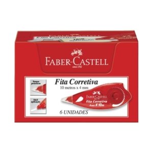 Fita Corretiva 4mm X 10M 6 Un - Faber-Castell - 1