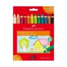 Lápis Eco Giz de Cera Jumbo 12 Cores + Apontador - Faber-Castell - 1
