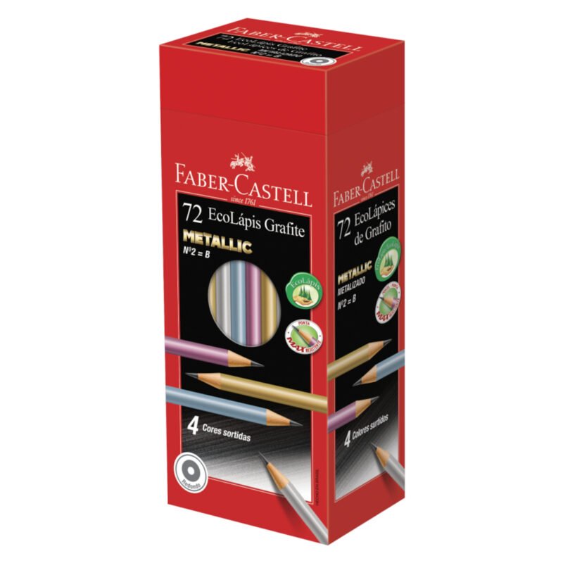 Lápis Grafite Eco Redondo Max Metallic Nº2 72 Un - Faber-Castell - 1