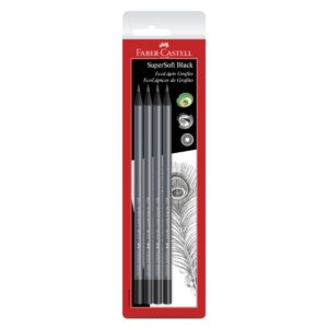 Lápis Grafite Eco Redondo SuperSoft Black 4 Un - Faber-Castell - 1