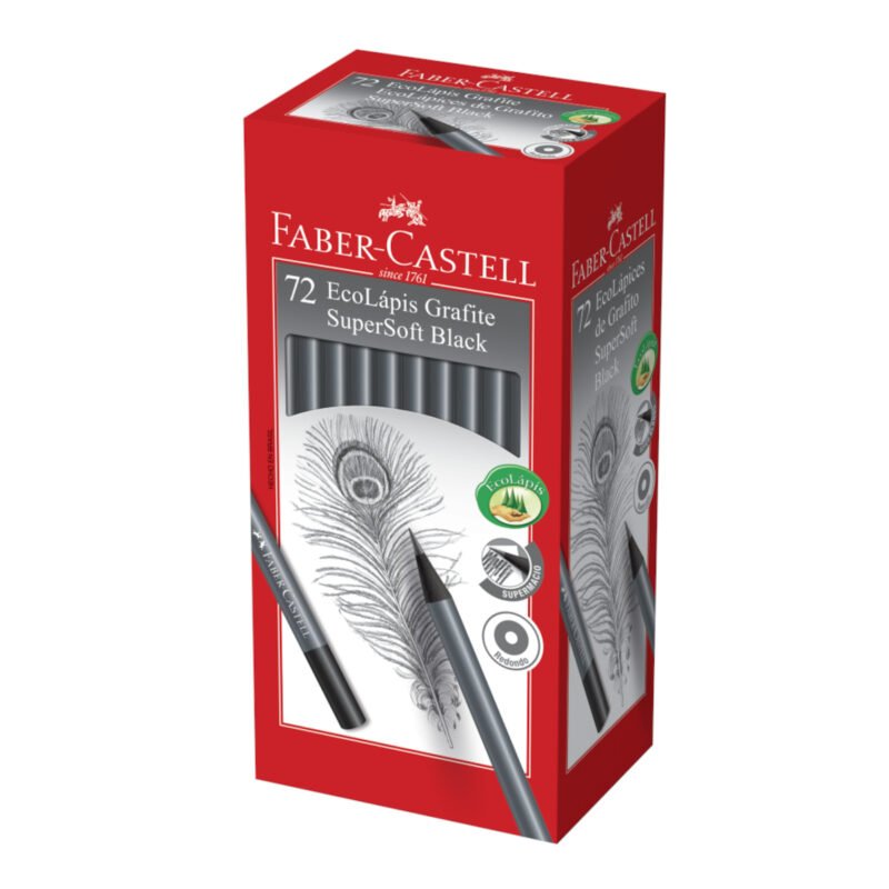 Lápis Grafite Eco Redondo SuperSoft Black 72 Un - Faber-Castell - 1