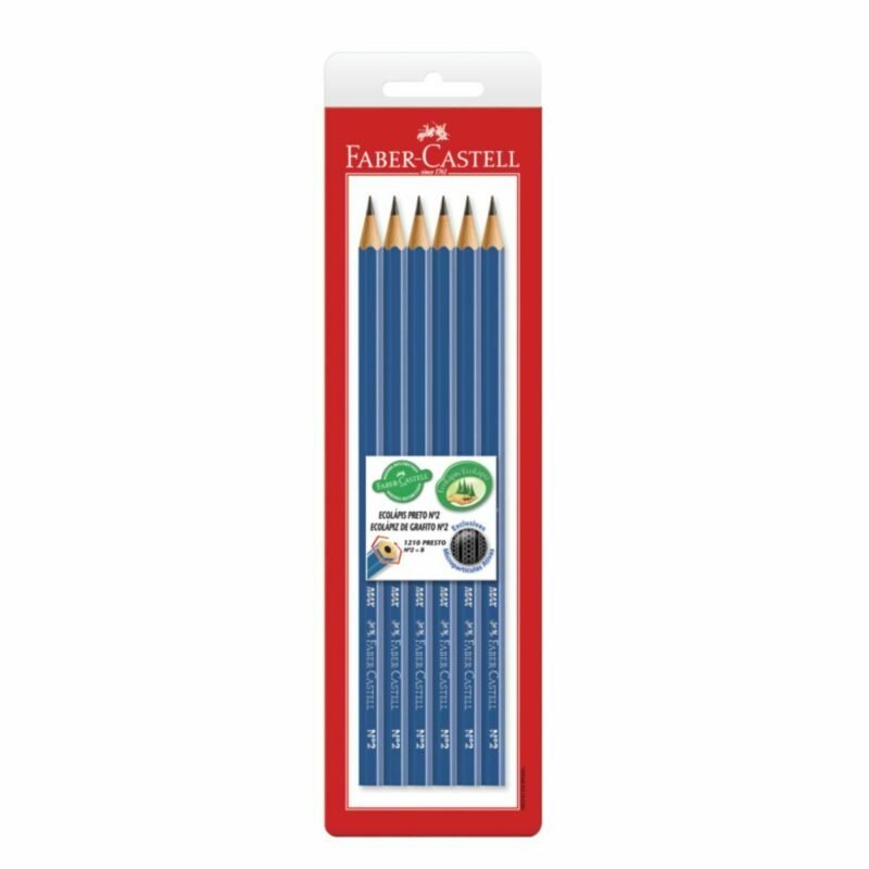 Lápis Grafite Eco Sextavado Max Azul 1210 Nº2 6 Un - Faber-Castell - 1