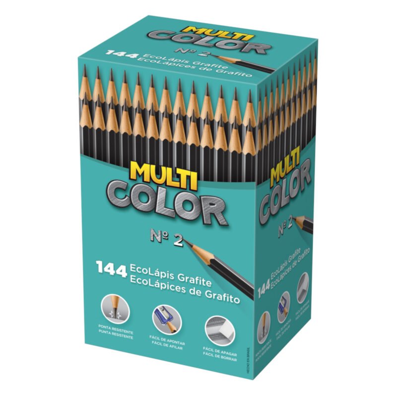 Lápis Grafite Eco Sextavado Multicolor Nº2 144 Un - Faber-Castell - 1