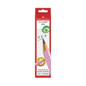 Lápis Grafite Eco Triangular Grip 2001 Rosa 12 Un - Faber-Castell - 1
