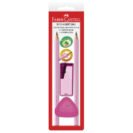 Lápis Grafite Eco Triangular Grip 2001 Rosa 2 Un + Apontador + Borracha - Faber-Castell - 1