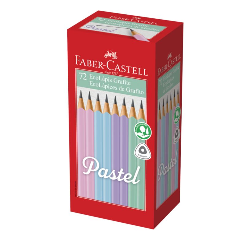 Lápis Grafite Eco Triangular Max Tons Pastel Nº2 72 Un – Faber-Castell - 1
