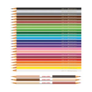Lápis de Cor Eco Caras e Cores 24 Cores Sextavado + 6 Tons Pele - Faber-Castell - 2