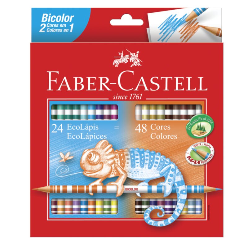Lápis de Cor Eco Redondo Bicolor 48 Cores 24 Un - Faber-Castell - 2