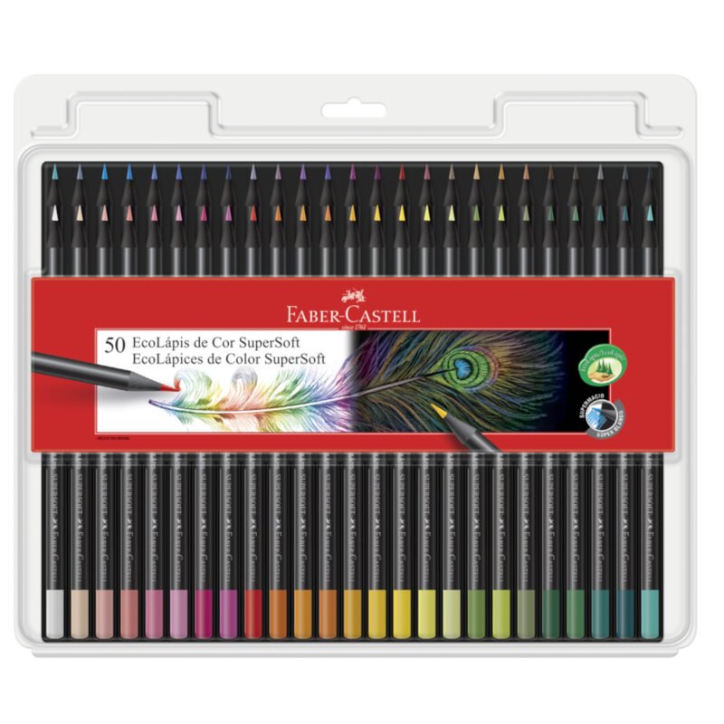 Lápis de Cor Eco Redondo SuperSoft 50 Cores - Faber-Castell - 1