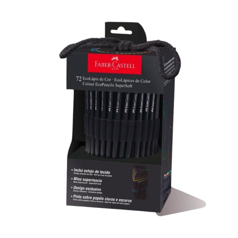 Lápis de Cor Eco Redondo SuperSoft 72 Cores Estojo de Tecido - Faber-Castell - 1