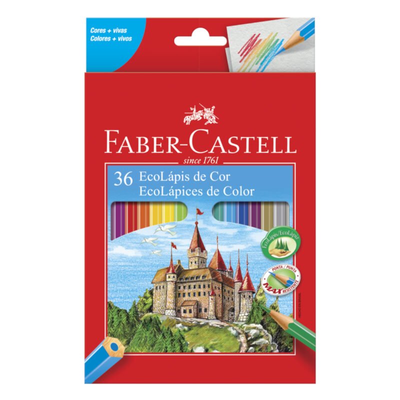 Lápis de Cor Eco Sextavado 36 Cores - Faber-Castel - 1