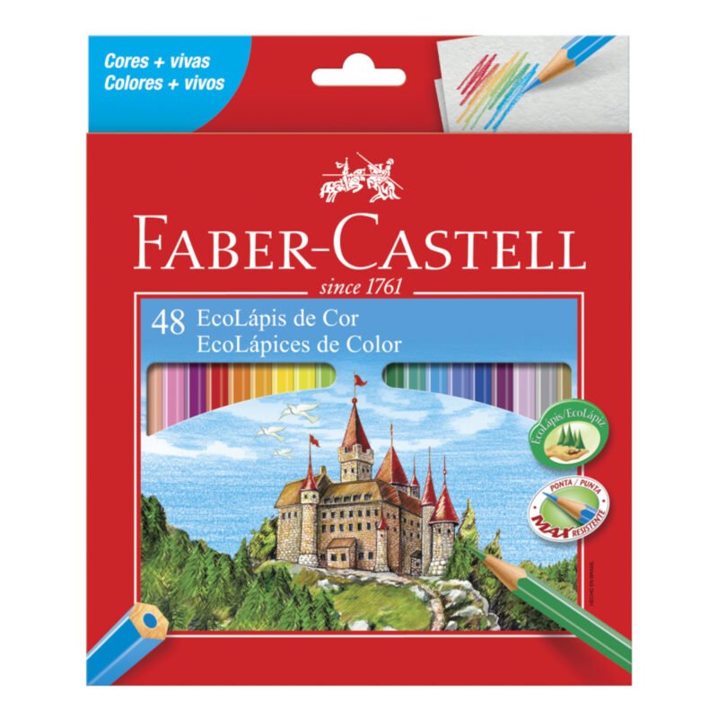 Lápis de Cor Eco Sextavado 48 Cores - Faber-Castell - 1