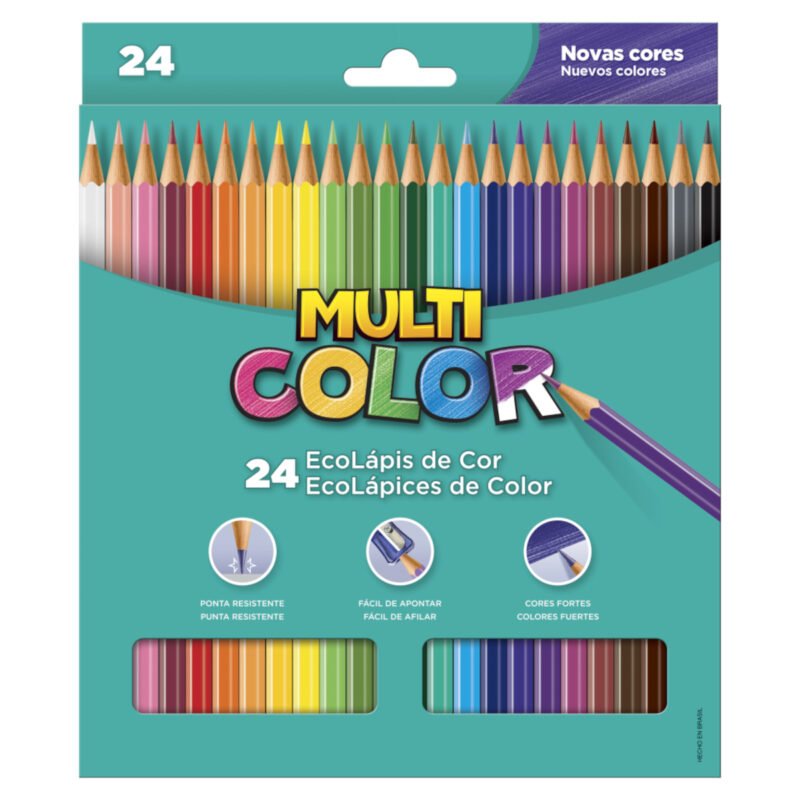 Lápis de Cor Eco Sextavado Multicolor 24 Cores - Faber-Castell - 1