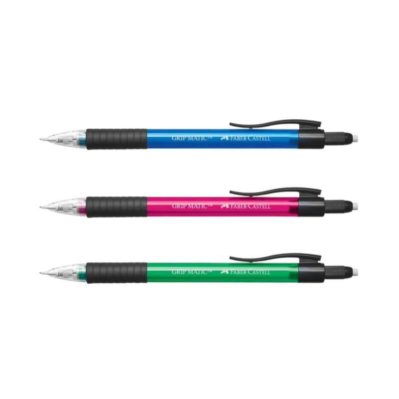 Lapiseira Grip Matic Translúcida 0.5mm + 12 Minas B - Faber-Castell - 1