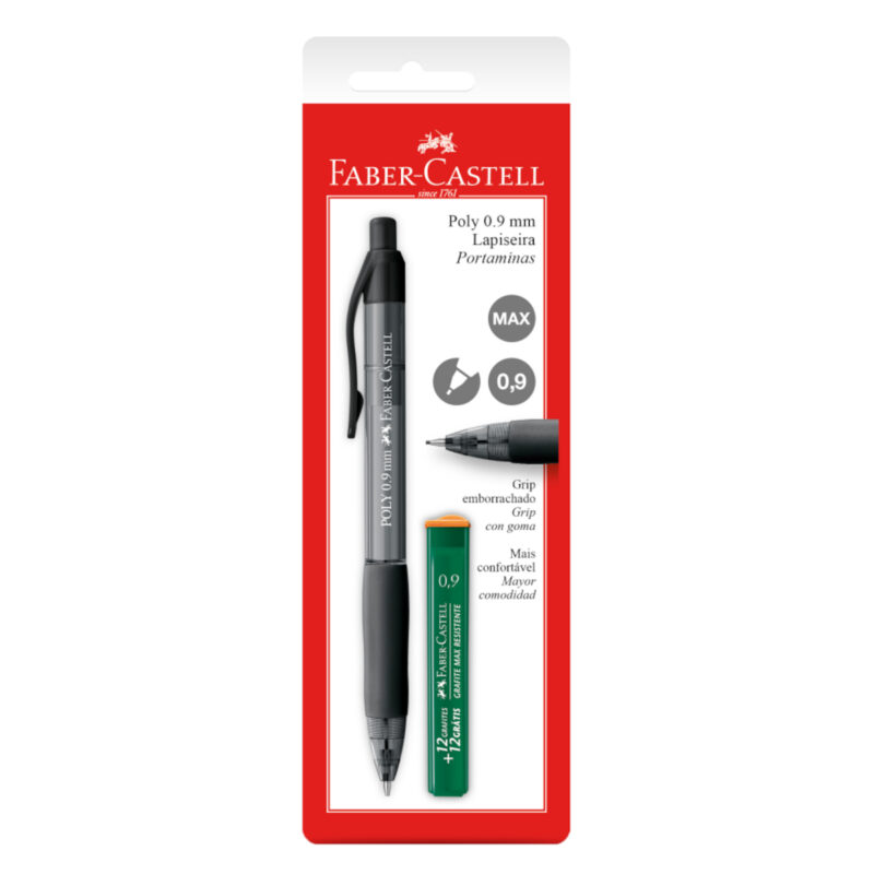 Lapiseira Poly 0.9mm + 24 Minas B - Faber-Castell - 2 Lapiseira Poly 0.9mm + 24 Minas B - Faber-Castell - 2
