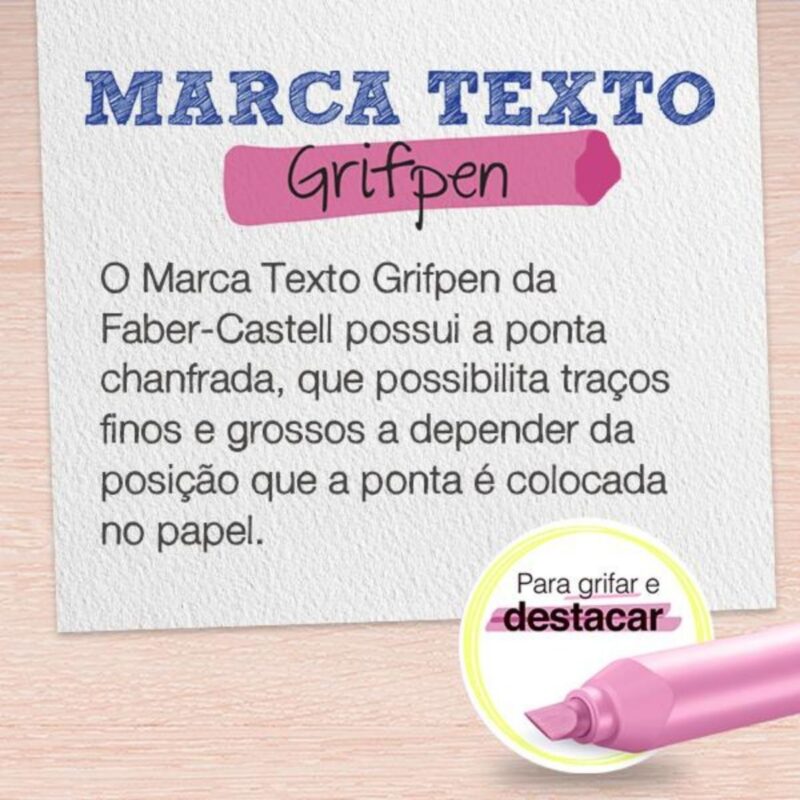 Marca Texto Grifpen Tons Pastel 70 Un - Faber-Castell - 3 Marca Texto Grifpen Tons Pastel 70 Un - Faber-Castell - 3