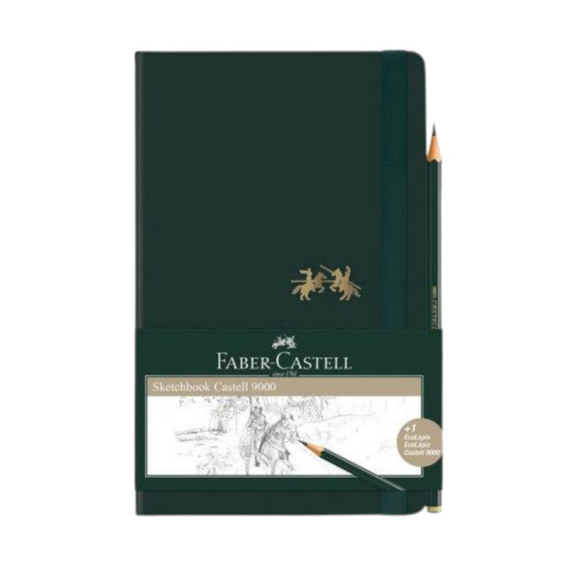 Sketchbook Castell 9000 Médio + Lápis Castell 9000 2B - Faber-Castell - 1